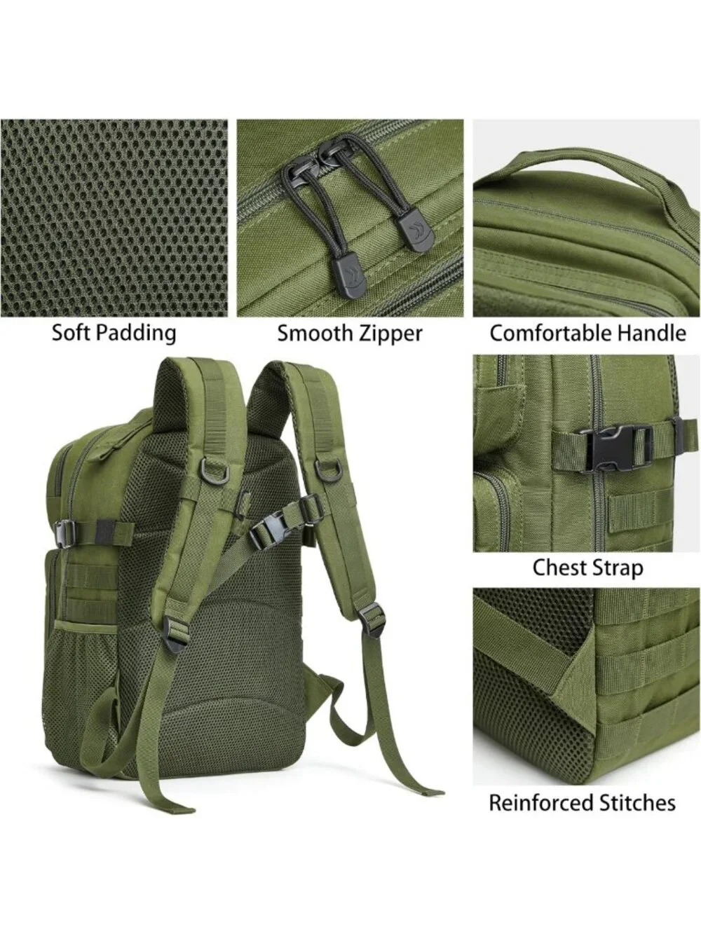 25L Tactical Small Backpack for 15